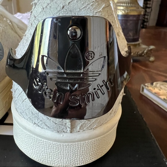 Adidas Stan Smith with Metal Plate. Snakeskin Patterned Upper. Size 5.5. Fit 7 - Picture 8 of 13